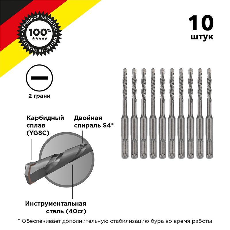 бур по бетону 6x110мм sds plus (уп.10шт) kranz kr-91-0006-4 от BTSprom.by