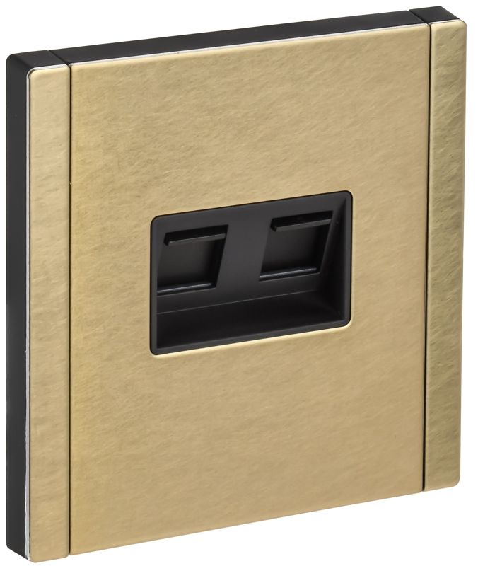 розетка компьютерная 2-м сп forte&piano fp633m rj45 кат.5e ip20 шампань iek fp-k20-1-m-k37 от BTSprom.by