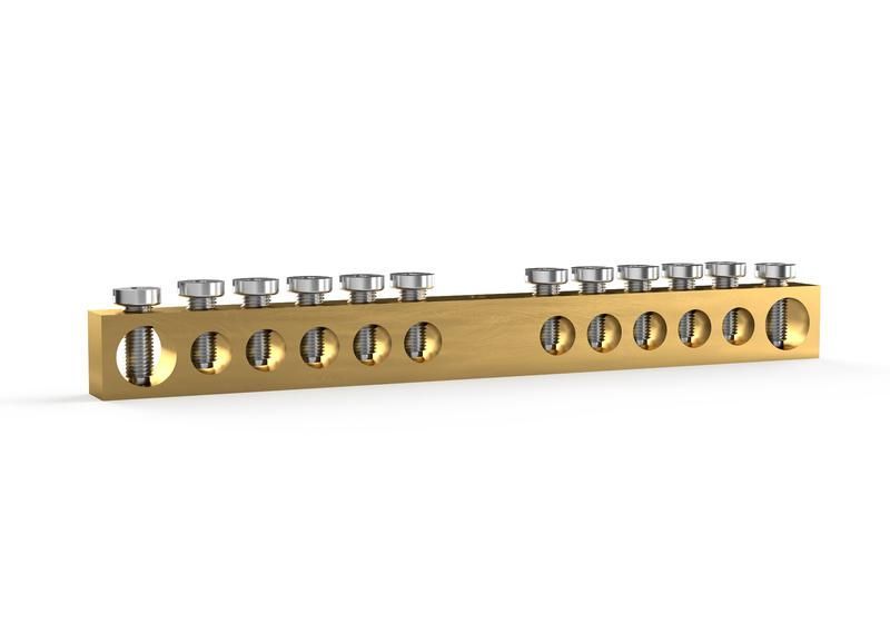 шина pen "земля-ноль" 6х9мм 12 отвер. латунь tokov electric tke-bcb-69-12-n/pen от BTSprom.by