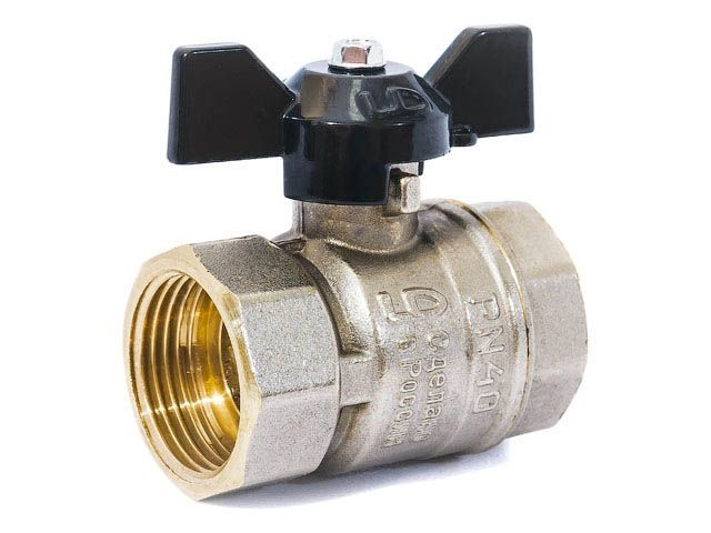 кран шаровый 1/2" вн.-вн. бабочка pn40, ld ld.47.300.15 от BTSprom.by