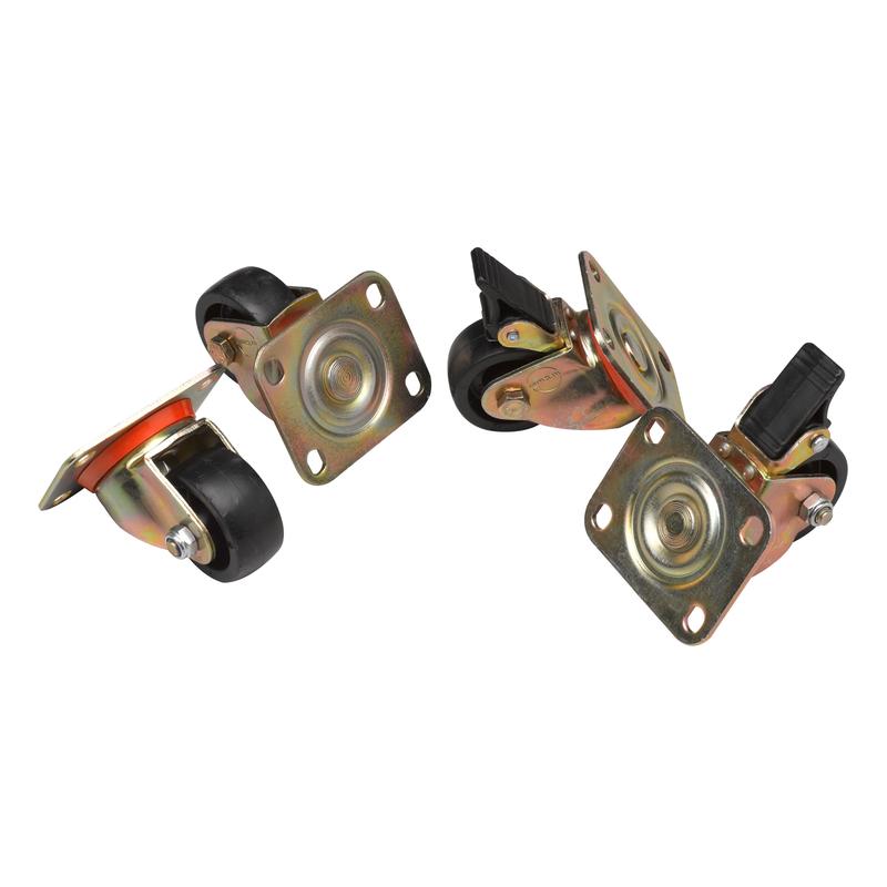 комплект роликов: 2шт с тормозом; 2шт обычных 150кг на ролик (уп.4шт) datarex dr-460000 от BTSprom.by