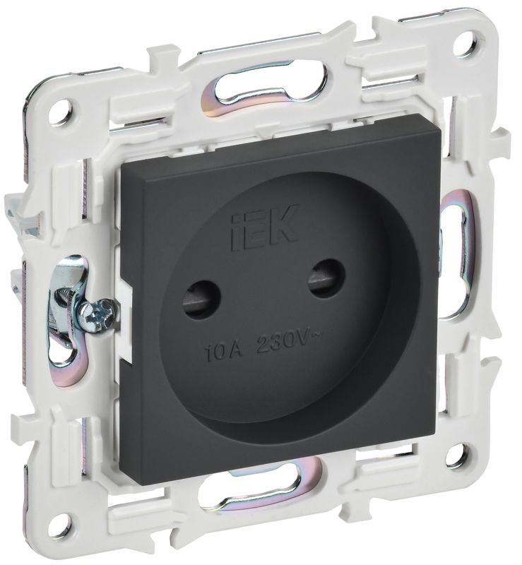 розетка skandy 10а без заземл. защ. шторки sk-r01g графит iek sk-r13-10-k53 от BTSprom.by