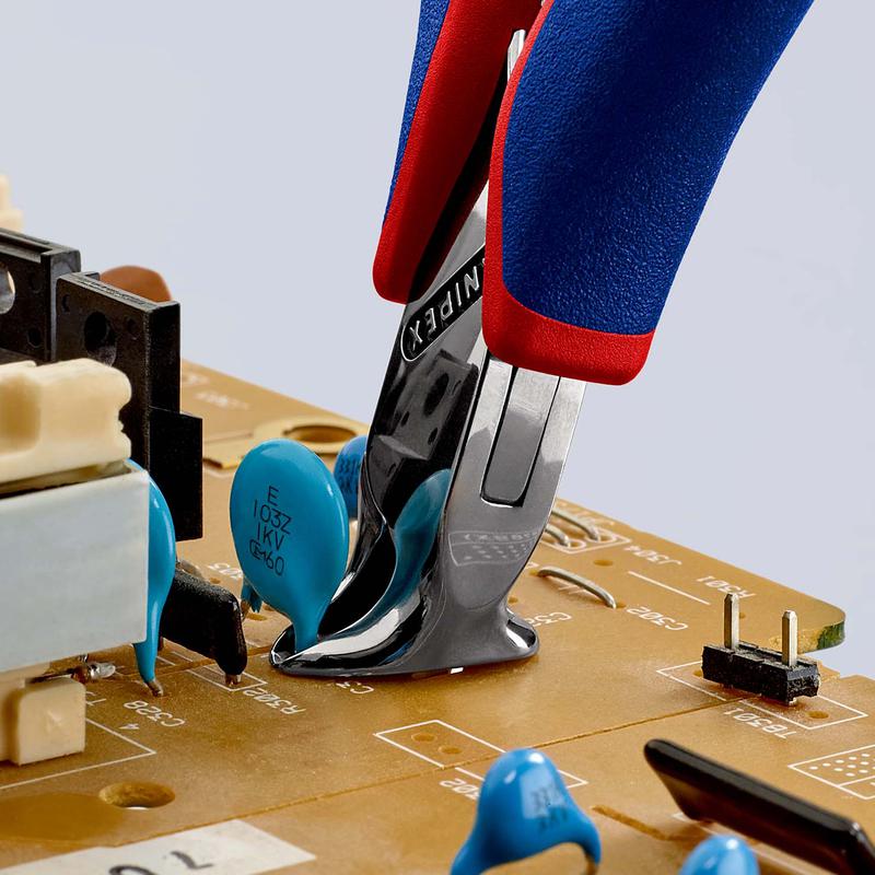  Кусачки торцевые для электроники режущие кромки с маленькой фаской под 15град. с пружиной L-120мм Knipex KN-6432120 фото в каталоге от BTSprom.by