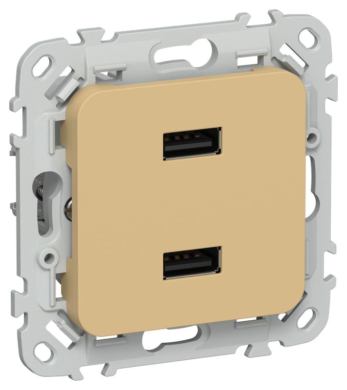 розетка usb сп flite рю-2-флшм aa 2.1а механизм шамуа iek fi-u21-d31-k89 от BTSprom.by