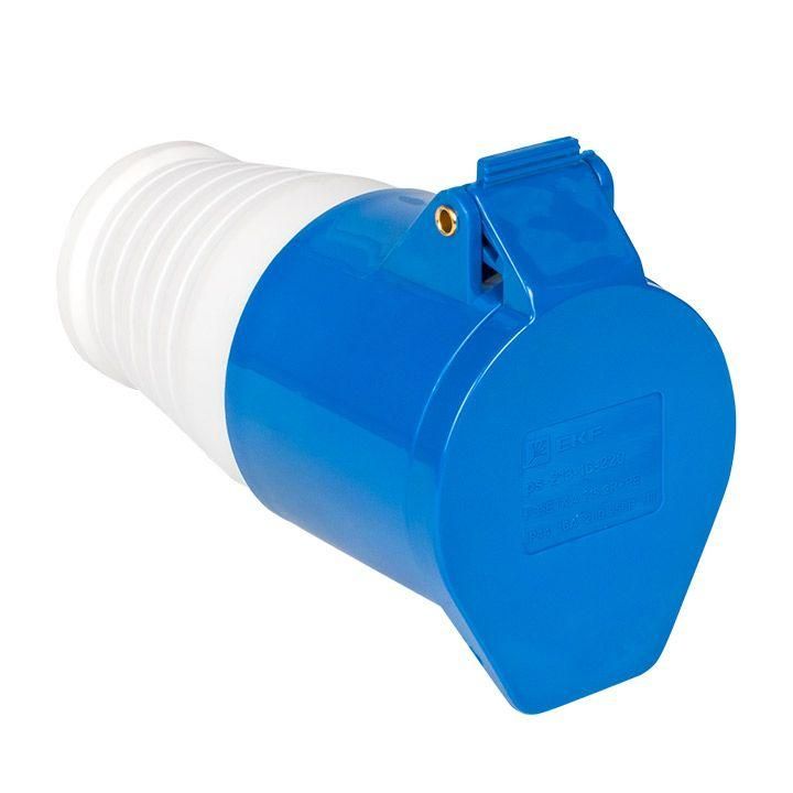 розетка кабельная 16а 220в 2p+ре ip44 (213) ekf ps-213-16-220 от BTSprom.by