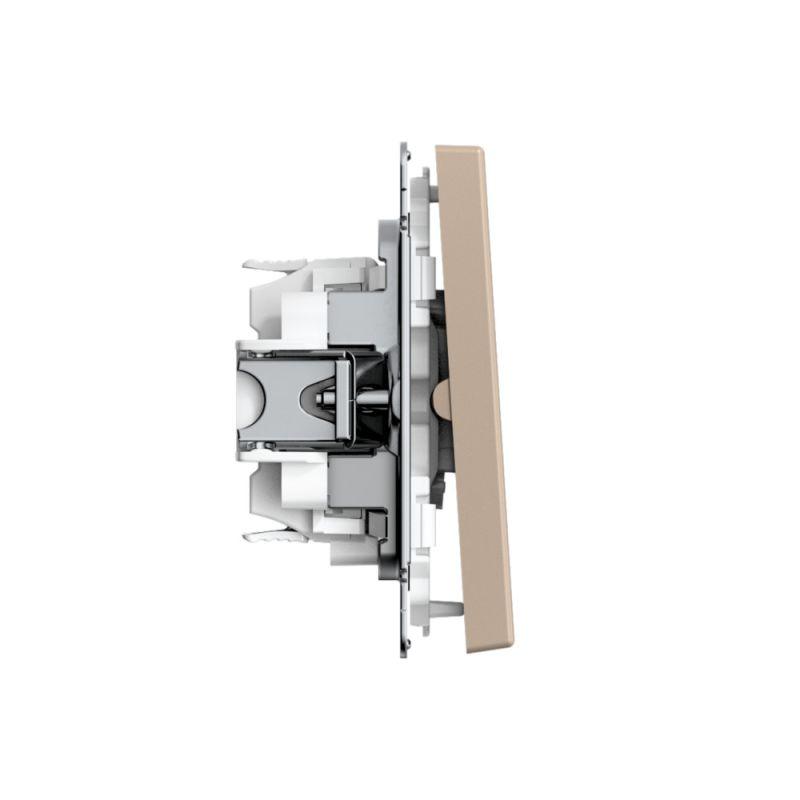  Выключатель кнопочный 2-кл. ArtGallery 10AX быстрозажим. клем. механизм песочн. SE GAL001217S фото в каталоге от BTSprom.by