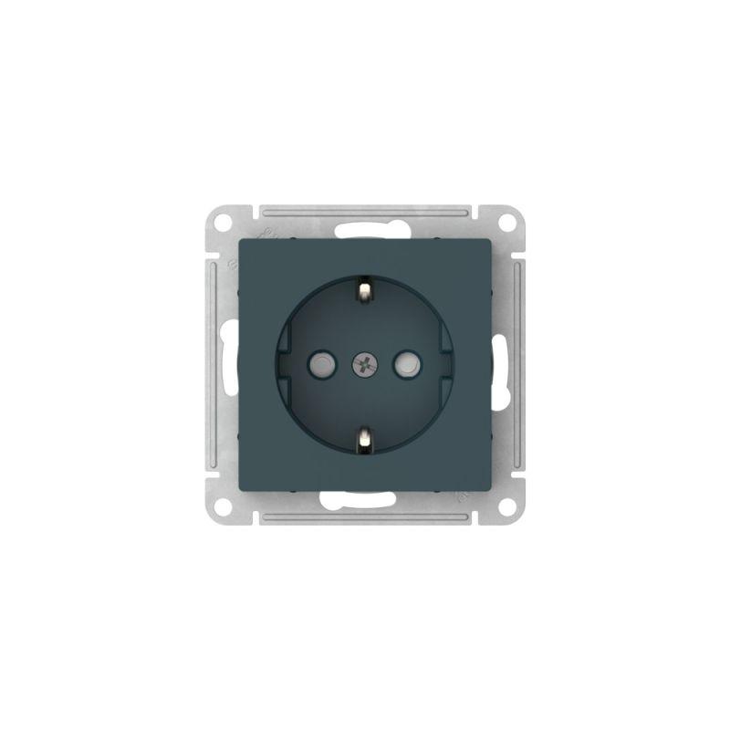  Розетка AtlasDesign 16А с заземл. защ. шторки быстрозажим. клем. механизм изумруд SE ATN000845S фото в каталоге от BTSprom.by