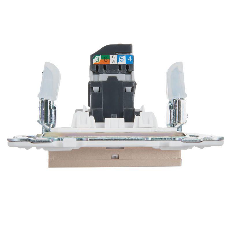  Розетка компьютерная RJ45 кат.5E SKANDY SK-K01Sa песочн. IEK SK-K10-1-K98 фото в каталоге от BTSprom.by