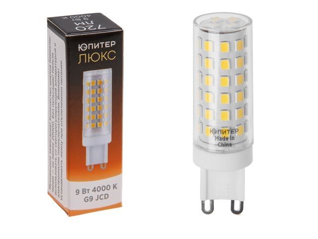 лампа светодиодная jcd 9 вт 230в g9 4000к юпитер люкс jp5101-45 от BTSprom.by