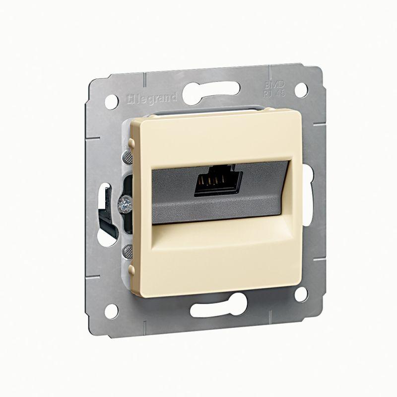 розетка компьютерная сп cariva rj45 utp на захватах сл. кость (diy-упак.) leg 695924 от BTSprom.by