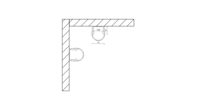  Профиль накладной ROUND SF-2121-RD L2000 с полукруглым экраном алюм. SWG Standard 00-00000085 фото в каталоге от BTSprom.by