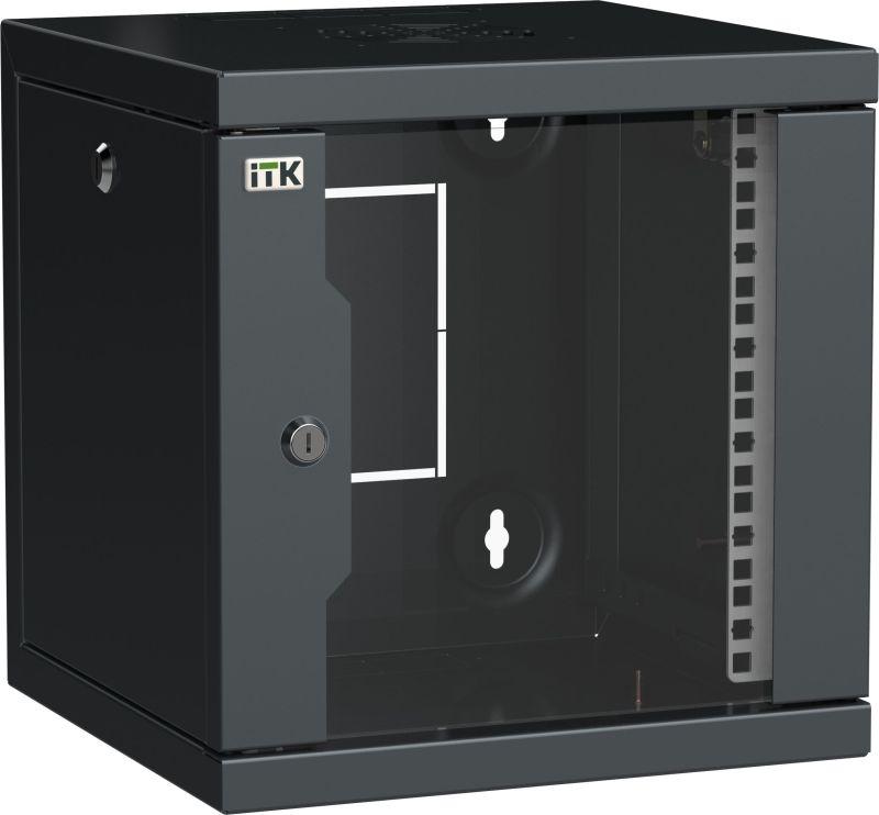 шкаф сетевой linea ws 10дюйм 9u 320х310мм дверь стекл. черн. itk lws5-09u33-gf от BTSprom.by