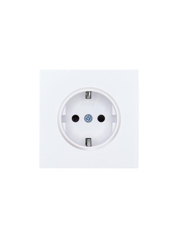 розетка 1-м сп zima 16а ip20 с заземл. защ. шторки пбт безвинтовой зажим/клемма механизм бел. искра матов. lezard 704-1488-124bqc от BTSprom.by