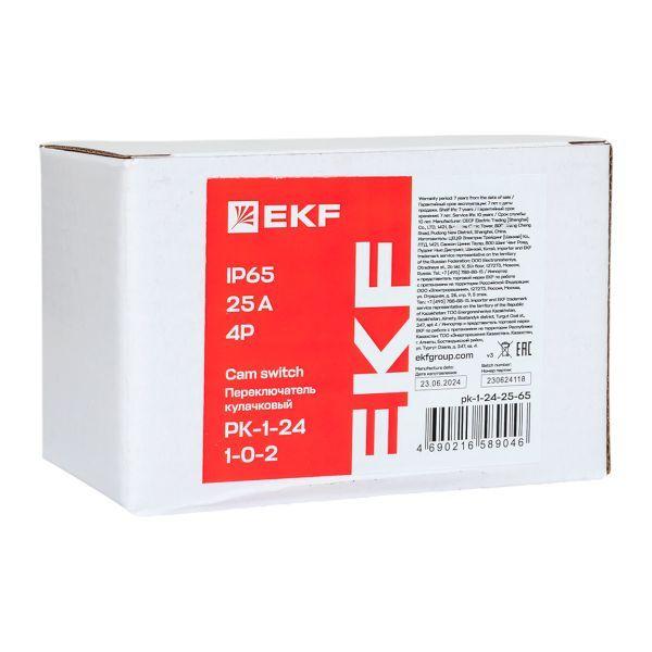  Переключатель кулачковый ПК-1-24 4п 25А "1-0-2" IP65 EKF pk-1-24-25-65 фото в каталоге от BTSprom.by