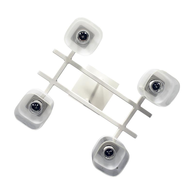  Светильник "Базиль" 141 (плафон 8420) НПБ 01-4х60-124 Е27 ИУ бел. муар Элетех 1005404677 фото в каталоге от BTSprom.by