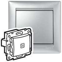 выключатель 1-кл. сп valena 10а ip31 с подсветкой механизм алюм. (diy-упак.) iek 694340 от BTSprom.by
