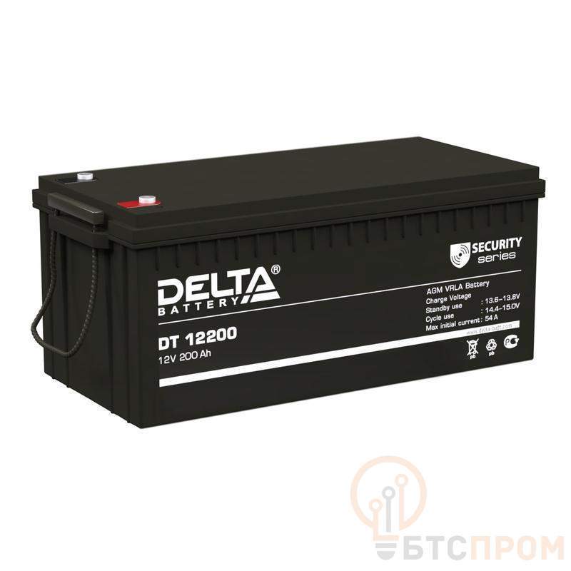  Аккумулятор ОПС 12В 200А.ч Delta DT 12200 фото в каталоге от BTSprom.by