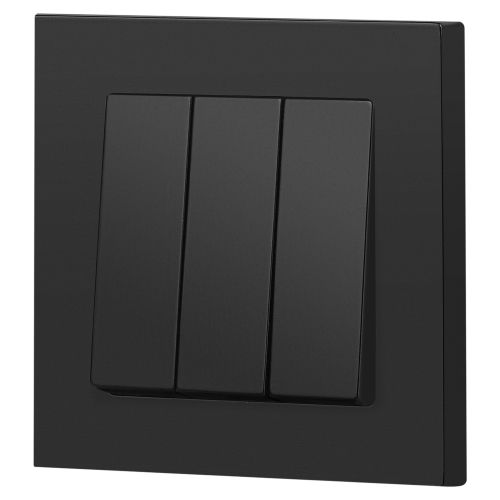  Выключатель 3-кл. СП Accent 6-106-05 10А IP20 250В AL/CU антрацит Intro Б0063540 фото в каталоге от BTSprom.by