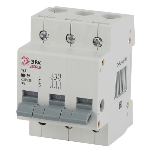  Выключатель нагрузки 3п 40А ВН-29 SIMPLE-mod-65 ЭРА Б0039255 фото в каталоге от BTSprom.by