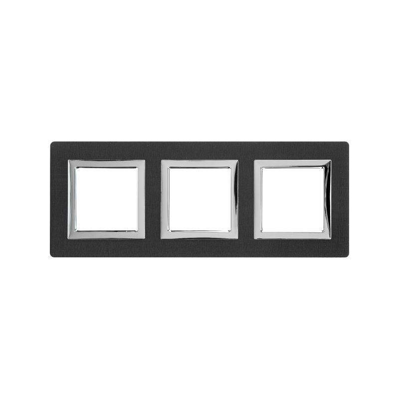 рамка 3-м 6мод. avanti алюм. черн. dkc 4402836 от BTSprom.by