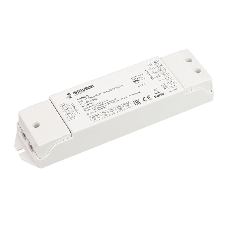 диммер smart-dali-104-72-sh-dt6/dt8-suf (12-48в 4х5а) (ip20 пластик) intelligent arlight 038158 от BTSprom.by