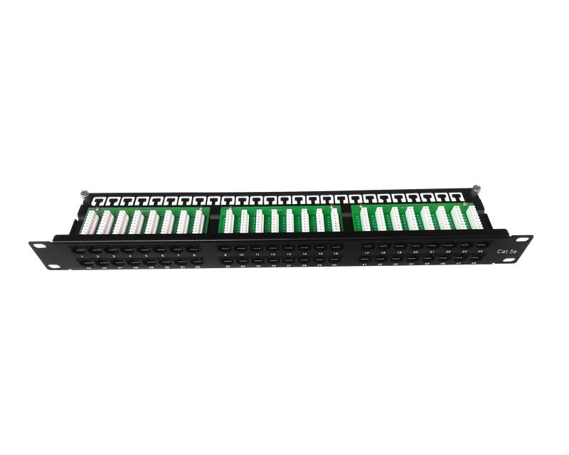 патч-панель 19 1u кат.5e неэкранир. высокой плотности 48 порта rj45 krone idc tokov electric tke-pp-5e-1u-48p-utp от BTSprom.by