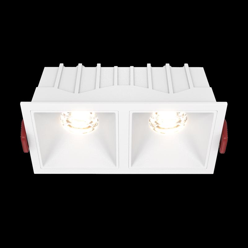  Светильник Alfa LED 2х10Вт 3000К 36град. встраив. Maytoni DL043-02-10W3K-SQ-W фото в каталоге от BTSprom.by