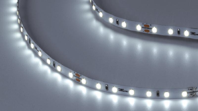 лента светодиодная про 2835 84led/м 8.6вт/м холод. бел. 24в ip20 (уп.5м) swg pro 00-00005848 от BTSprom.by
