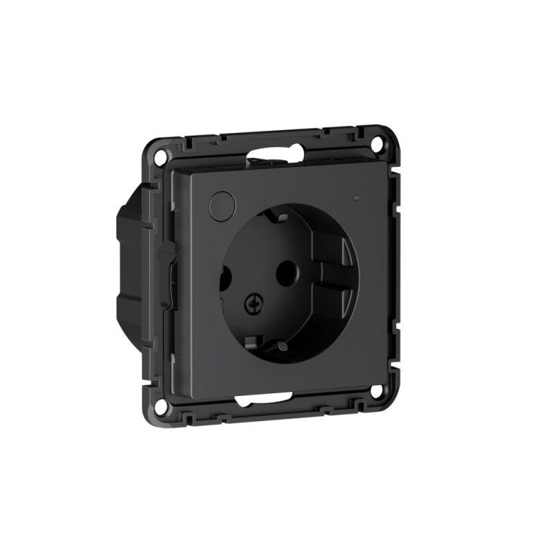  Розетка AtlasDesign Smart 16А L+N с заземл. защ. шторки Zigbee механизм карбон SE ATN001045Z фото в каталоге от BTSprom.by