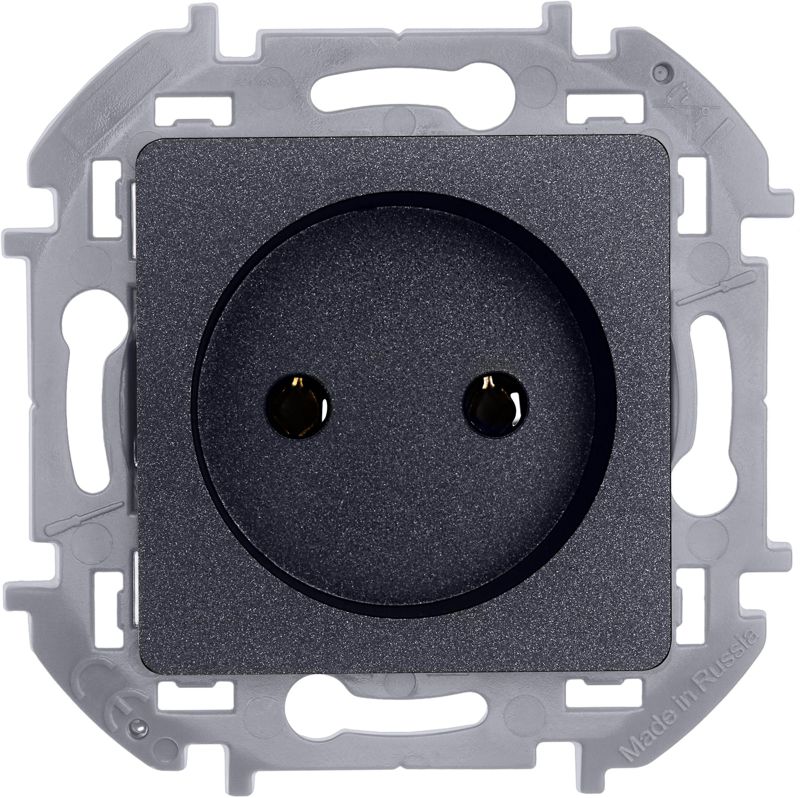  Розетка 1-м СП Inspiria 16А IP20 250В 2P механизм антрацит IEK 673713 фото в каталоге от BTSprom.by