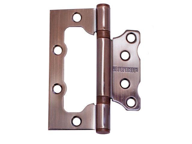 петля накладная без врезки аллюр 100х75 2bb ac блистер 2,5мм медь  2 шт (узк) 1043 от BTSprom.by