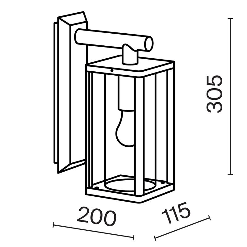  Светильник Cell 1х15Вт E27 IP65 бра настен. Maytoni O452WL-01GF1 фото в каталоге от BTSprom.by