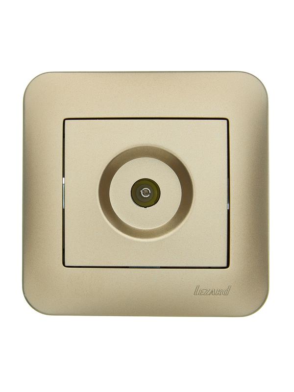 розетка телевизионная проходная tv сп asti ip20 в сборе золото. lezard 7081-3636-129 от BTSprom.by