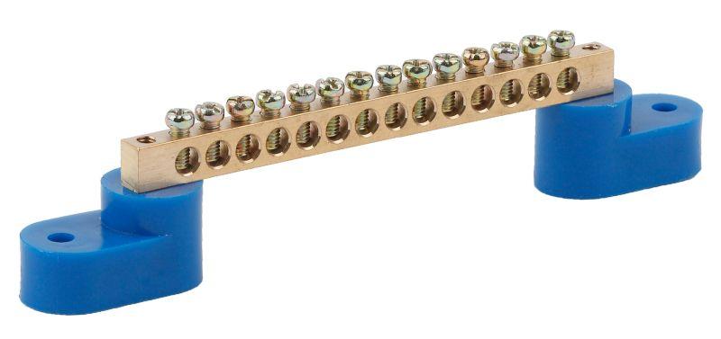 шина n "ноль" на двух угловых изоляторах шни-6х9-14-у2 no-222-59 син. (уп.10шт) эра б0033439 от BTSprom.by