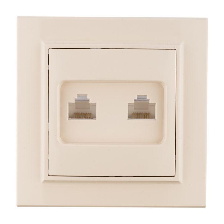 розетка компьютерная 2-м сп минск rj45 беж. ekf erk02-035-20 от BTSprom.by