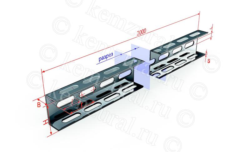 Профиль перфорированный 60х32 L2500 сталь 2мм К240 УТ1.5 КЭМЗ 465 326046 14 от BTSprom.by