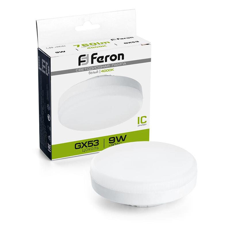 лампа светодиодная 9вт 230в gx53 4000к lb-452 feron 25829 от BTSprom.by