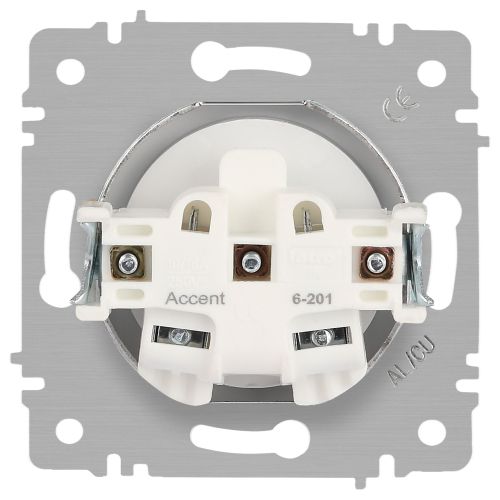  Розетка 1-м СП Accent 6-201-06 16А IP20 250В 2P перламутр. Intro Б0063667 фото в каталоге от BTSprom.by