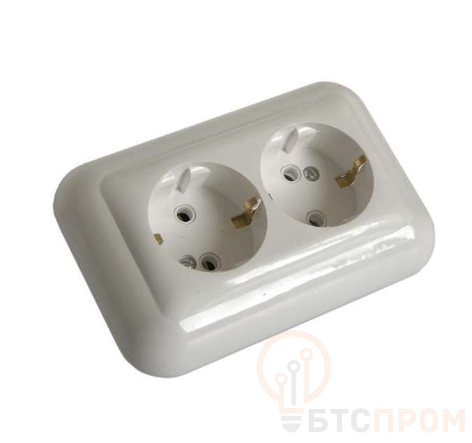 Розетка 2-м СП 16А IP20 с заземл. бел. БЕЛТИЗ РС 16-002 фото в каталоге от BTSprom.by  Розетка 2-м СП 16А IP20 с заземл. бел. БЕЛТИЗ РС 16-002 фото в каталоге от BTSprom.by