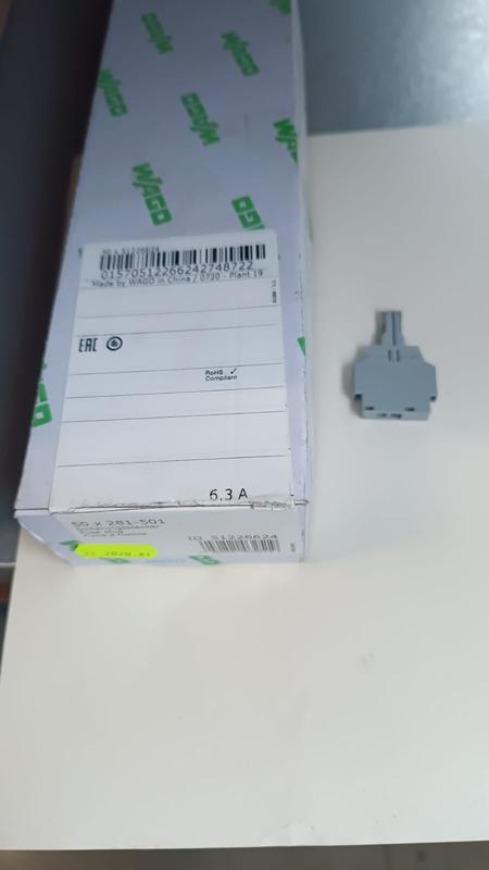 вилка предохранителя с ушком wago 281-501 от BTSprom.by