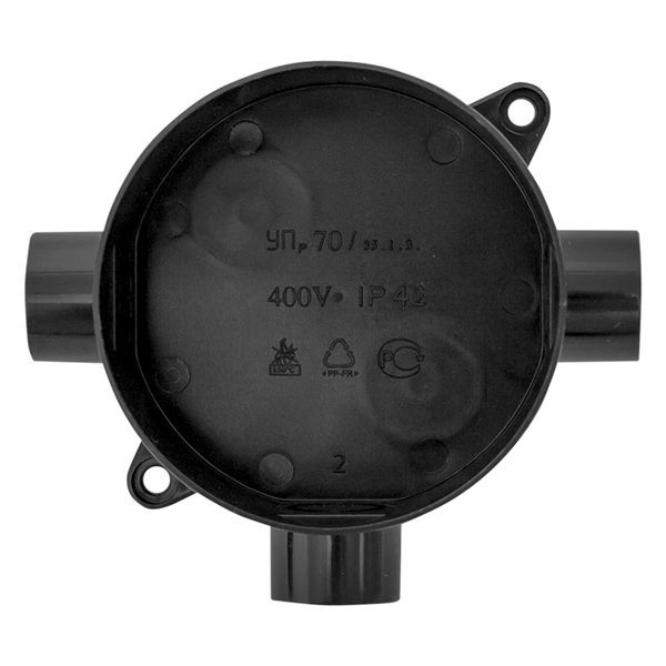  Коробка распаячная КМР-040-040б трехрожковая 70х35 черн. PROxima EKF plc-kmr-040-040b фото в каталоге от BTSprom.by