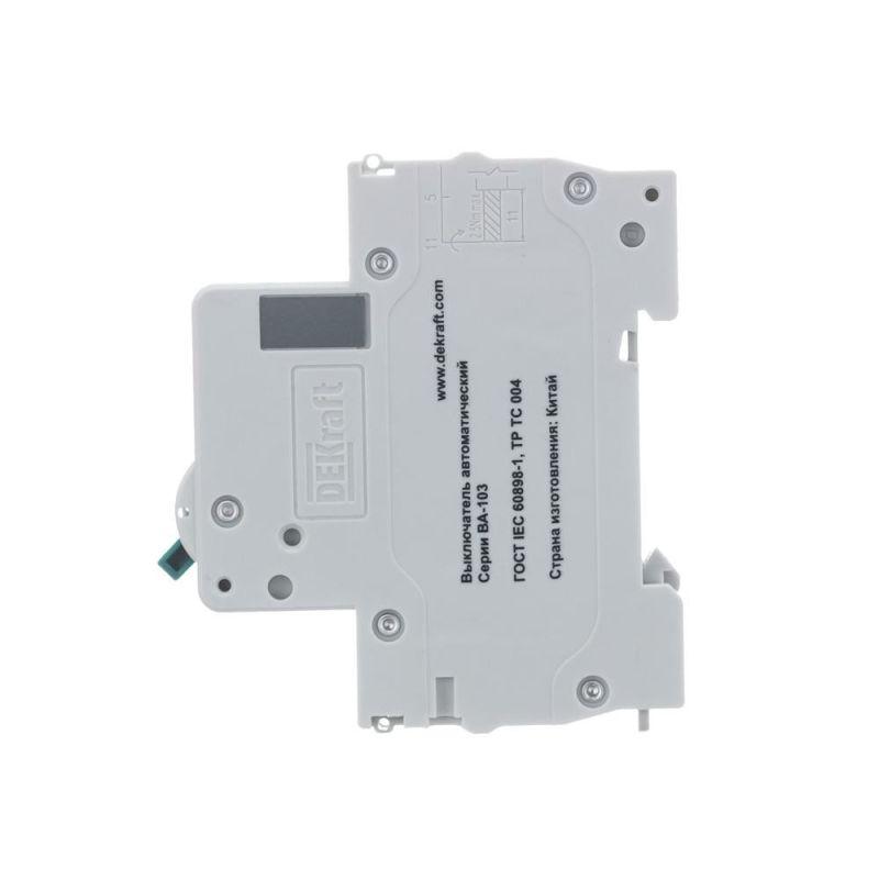  Выключатель автоматический модульный 1п C 16А 6кА ВА-103 DEKraft 12273DEK фото в каталоге от BTSprom.by