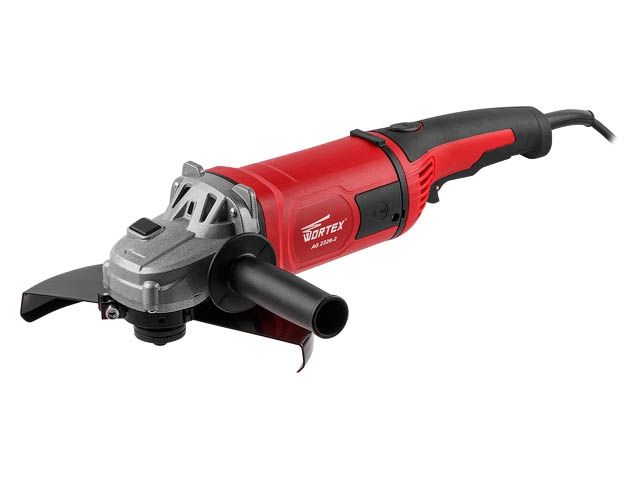 двуручная углошлифмашина wortex ag 2326-2 в кор. 2100 вт, 230 мм, 6500 об/мин., плавный пуск (поворотная рукоятка) ag2326200029 от BTSprom.by