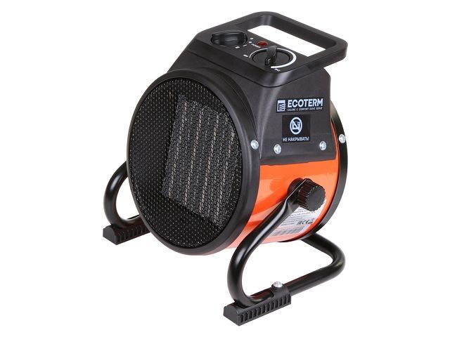 нагреватель воздуха электр. ecoterm ehr-02/1d (пушка, 2 квт, 220 в, термостат,  керамика ptc) et1521-9 от BTSprom.by