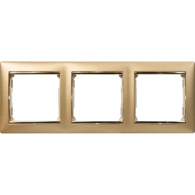 рамка 3-м valena горизонт. матов. зол. leg 770303 от BTSprom.by