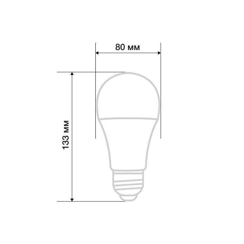 Лампа светодиодная A60 25.5Вт Груша 2700К тепл. бел. E27 2423лм Rexant 604-015 фото в каталоге от BTSprom.by