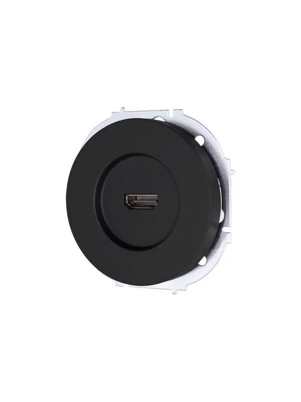  Розетка HDMI 1-м СП OSEN механизм черн. бархат LEZARD 743-4288-203 фото в каталоге от BTSprom.by
