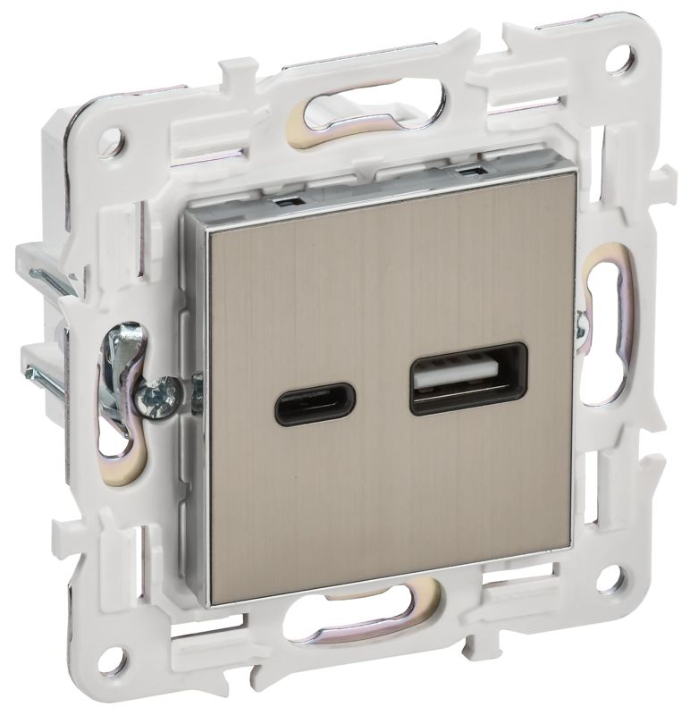розетка usb a+c 3.1а skandy sk-r14n никель iek sk-u22-d31-k50 от BTSprom.by
