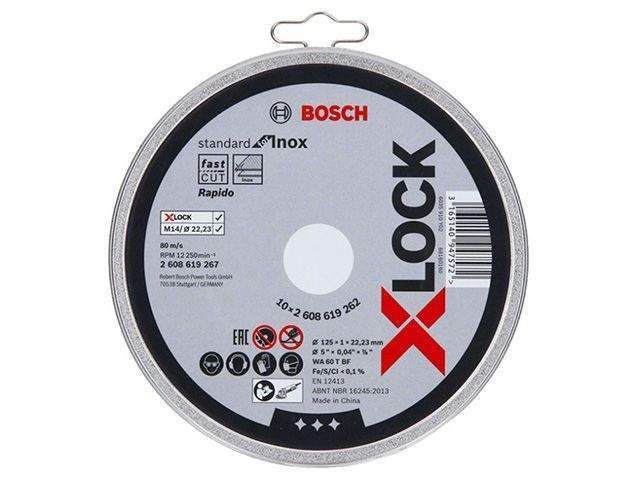 круг отрезной 125х1.0x22.2 мм для нерж. стали x-lock standard bosch (10 шт.) (прямой) 2608619267 от BTSprom.by