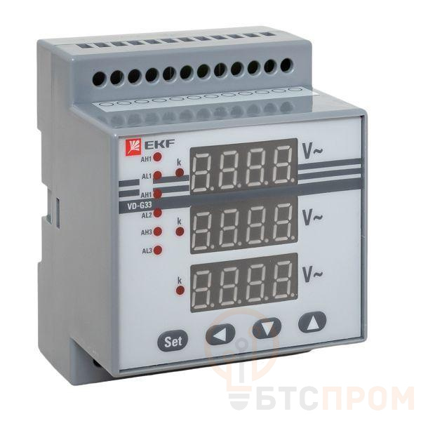 Вольтметр цифровой VD-G33 на DIN-рейку трехфазный EKF vd-g33 фото в каталоге от BTSprom.by  Вольтметр цифровой VD-G33 на DIN-рейку трехфазный EKF vd-g33 фото в каталоге от BTSprom.by